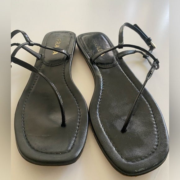 Prada black thing strap sandals 38 - Picture 4 of 7